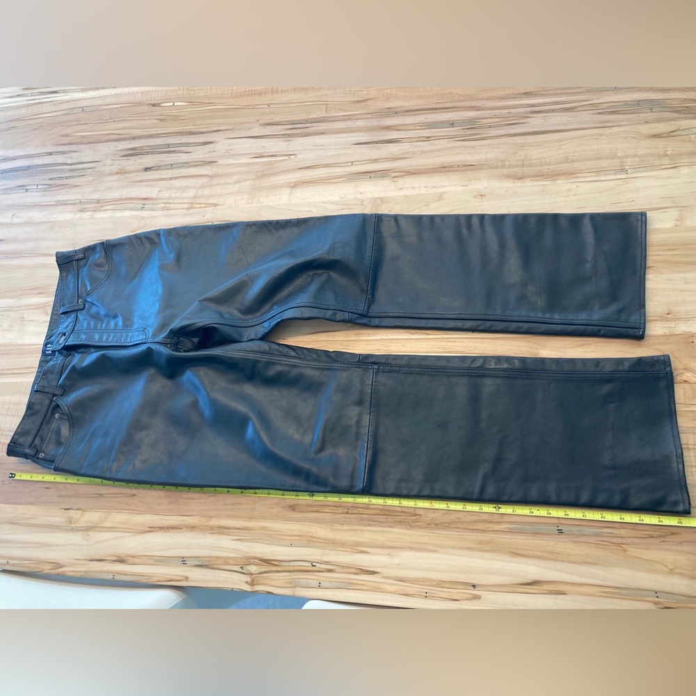 Men’s GAP Black Leather Jeans - 36L